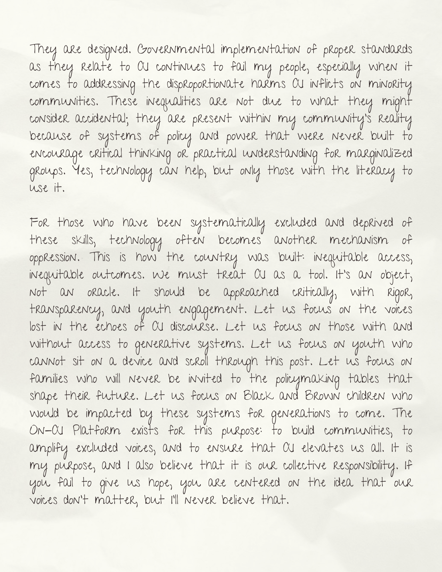 Handwritten letter, page 3 of 4